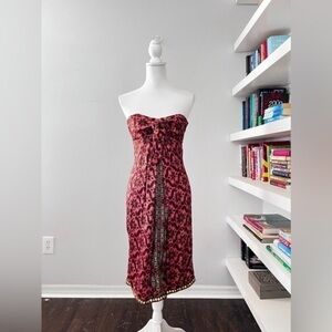 Tracy Reese New York Dress 100% Silk strapless size 4